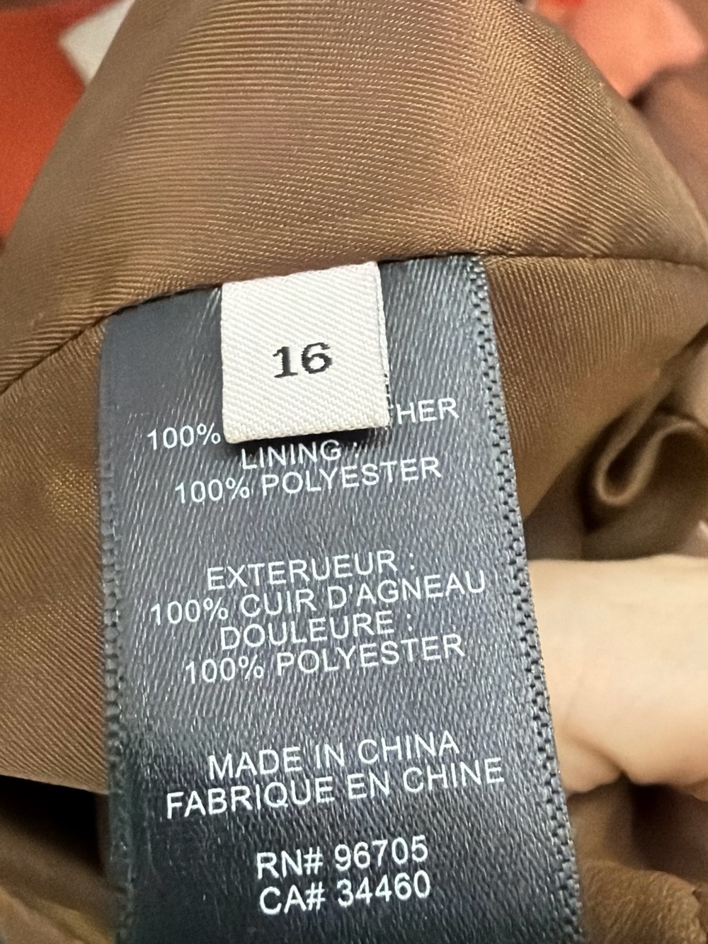 Rebecca Taylor Chestnut Brown Leather Zip Jacket NWT - Size 16 - Picture 14 of 16
